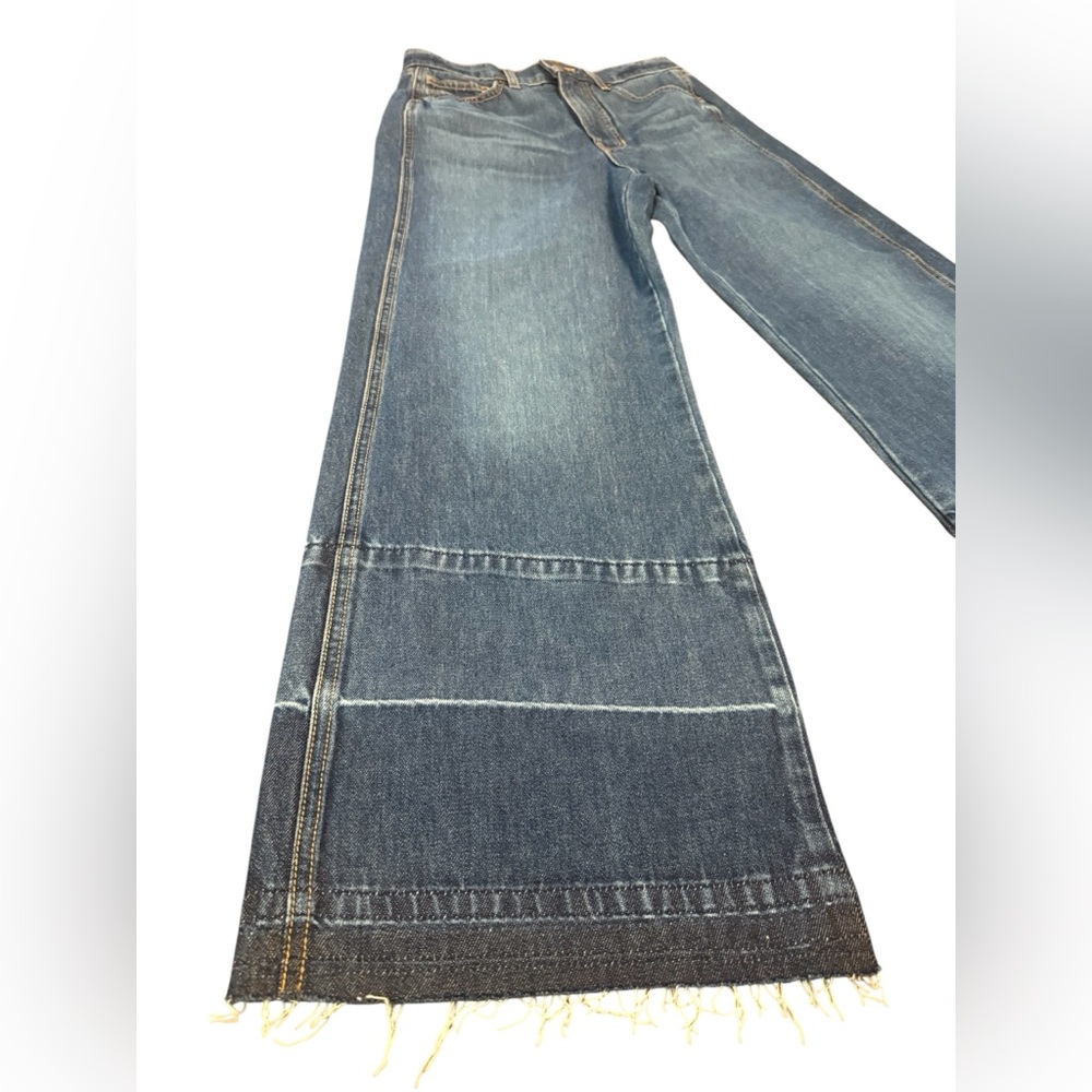 Veronica Beard Taylor Released Hem Cropped Wide-Leg Jean Size 26 - Picture 6 of 15